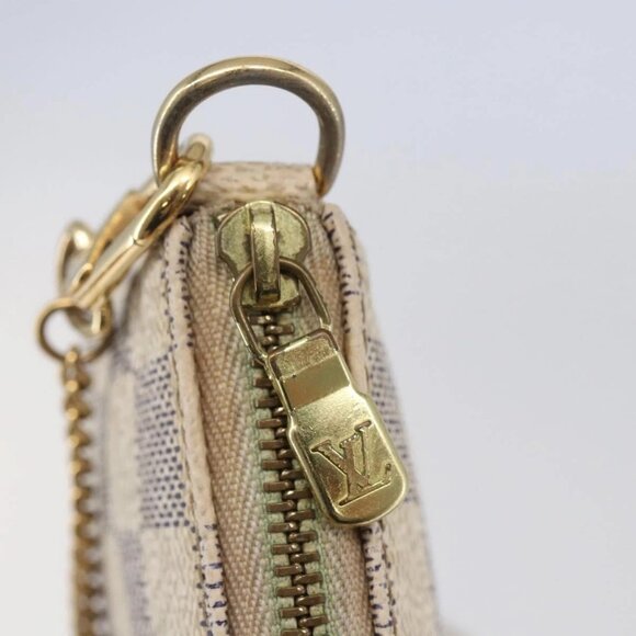 LOUIS VUITTON Damier Azur Mini Pochette Accessoires Pouch N63005 LV Auth 144622 - Picture 10 of 16